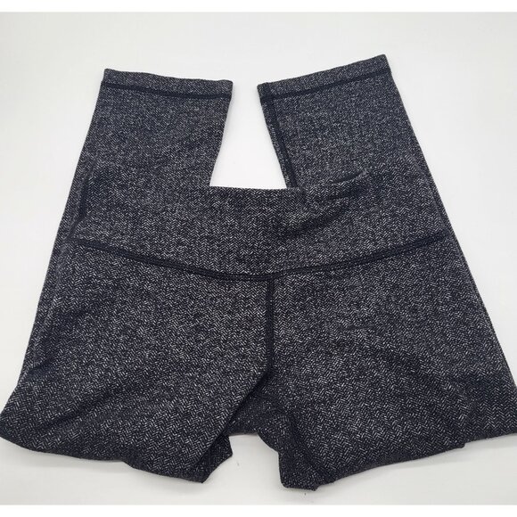 LULULEMON Womens 6 Wunder Under Herringbone Crop Leggings - Picture 1 of 9